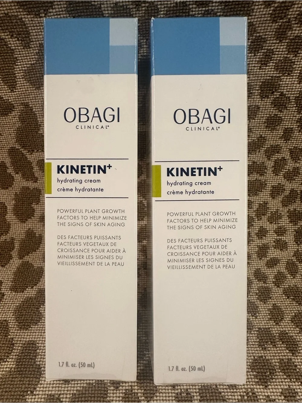 Lot of 2 Obagi Kinetin Hydrating Cream~Full Sizes~1.7 fl.oz Each~New & Sealed!
